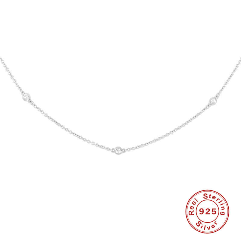 14K White Gold Lucky Wedding Necklace