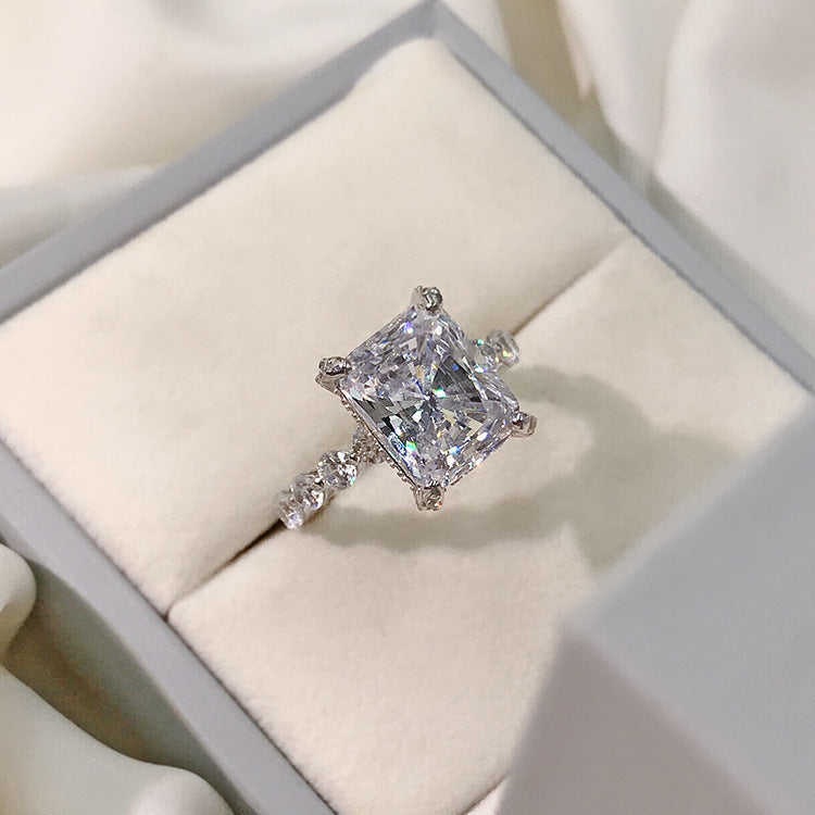 3.25Ct Accented Radiant Cut Engagement Ring (5 Pieces / Per Order)