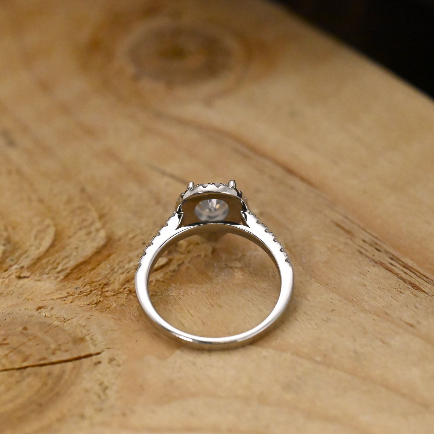 2.25Ct Silver Pear Cut Diamond Wedding Ring