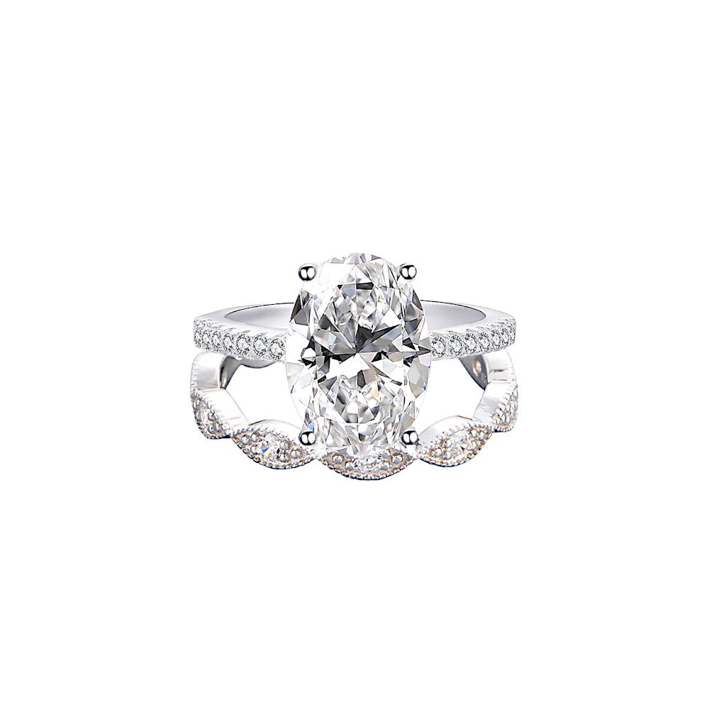5.75CT Dainty Diamond Engagement Ring Set