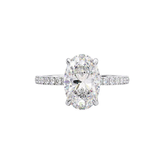 2.25Ct Classic Oval Cut Diamond Engagement Ring