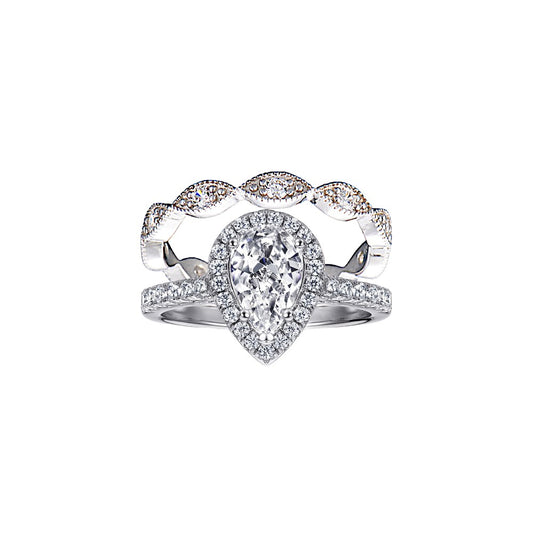 2.25Ct Vintage Diamond Wedding Rings Set