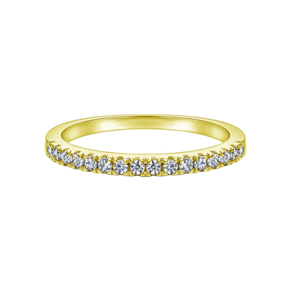 0.75Ct Yellow Gold Emerald Cut Engagement Ring Set