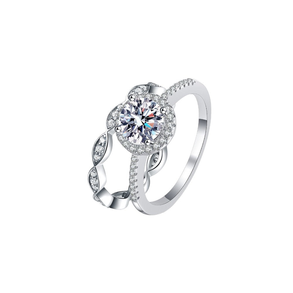 2.25Ct Classic Round Cut Diamond Anniversary Ring Set