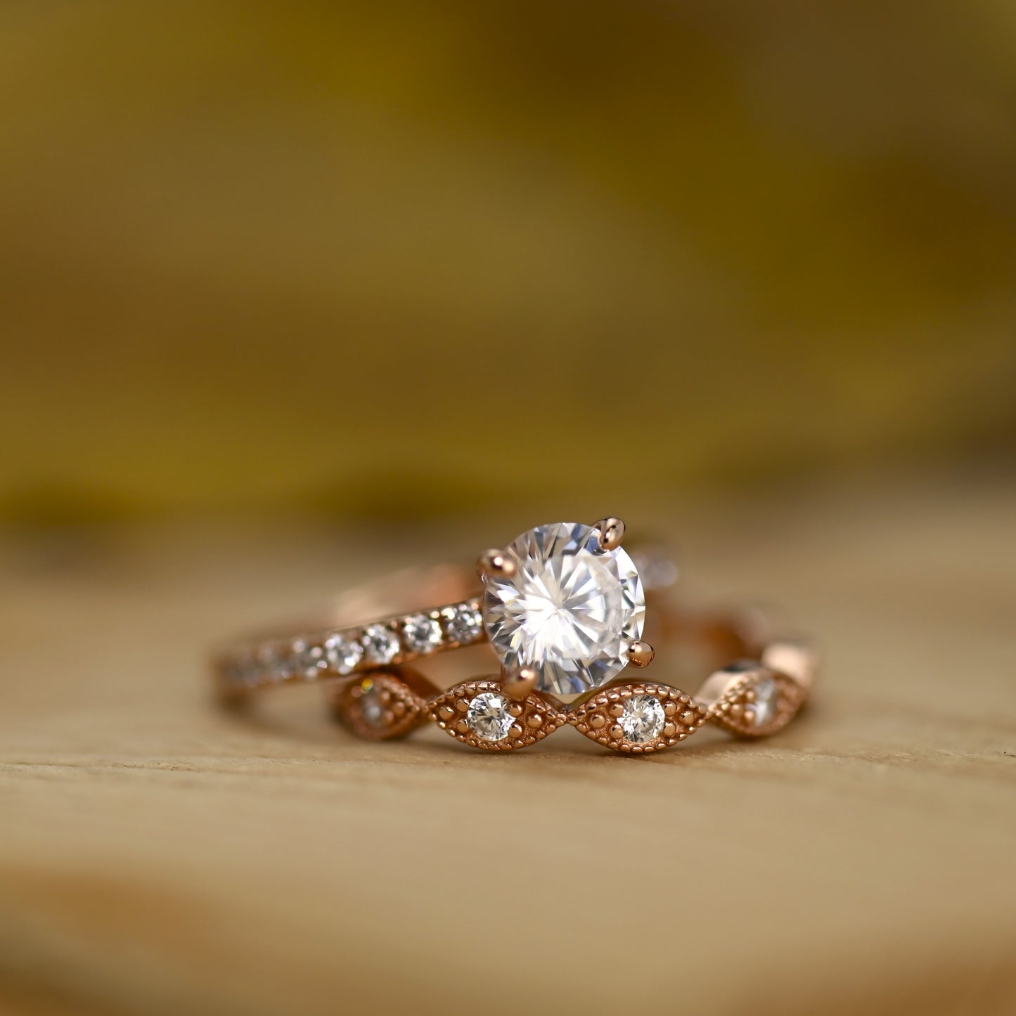 2.25Ct Round Shape Diamond Wedding Ring Set