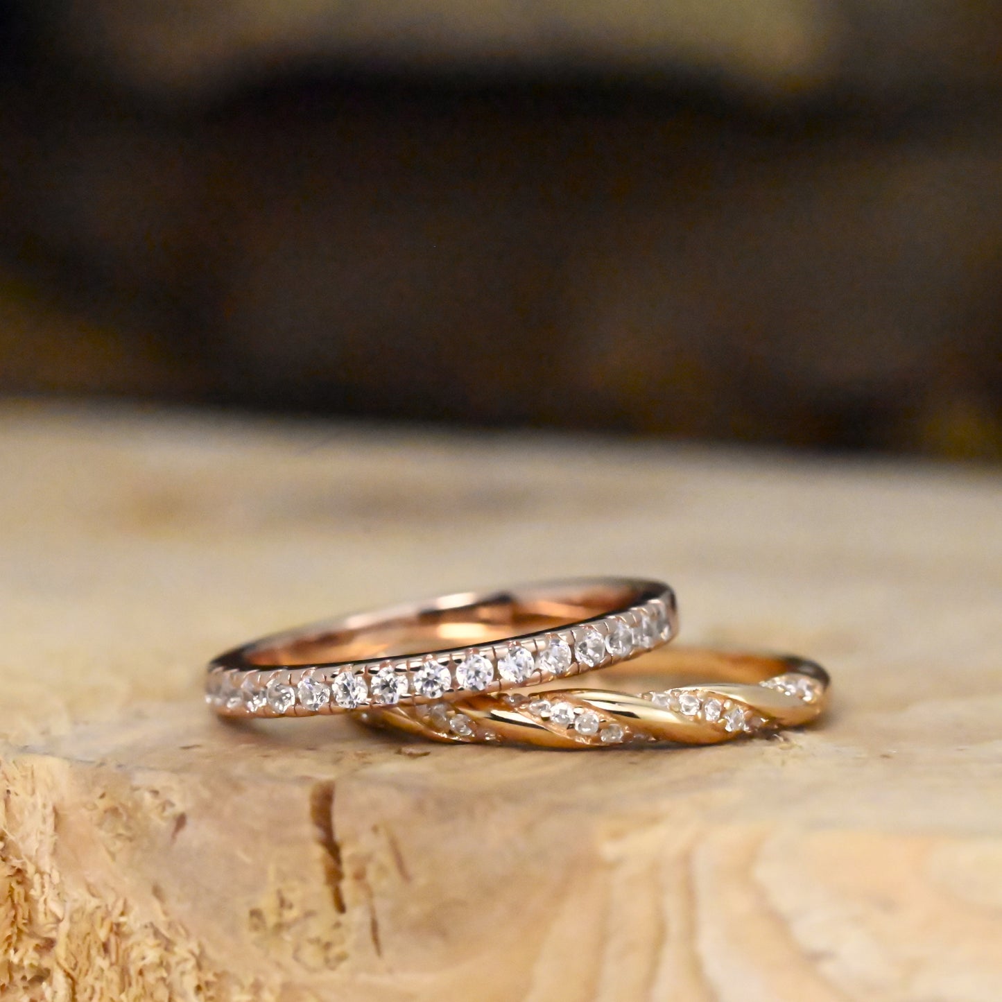 2.75Ct Rose Gold Round Diamond Wedding Ring Set