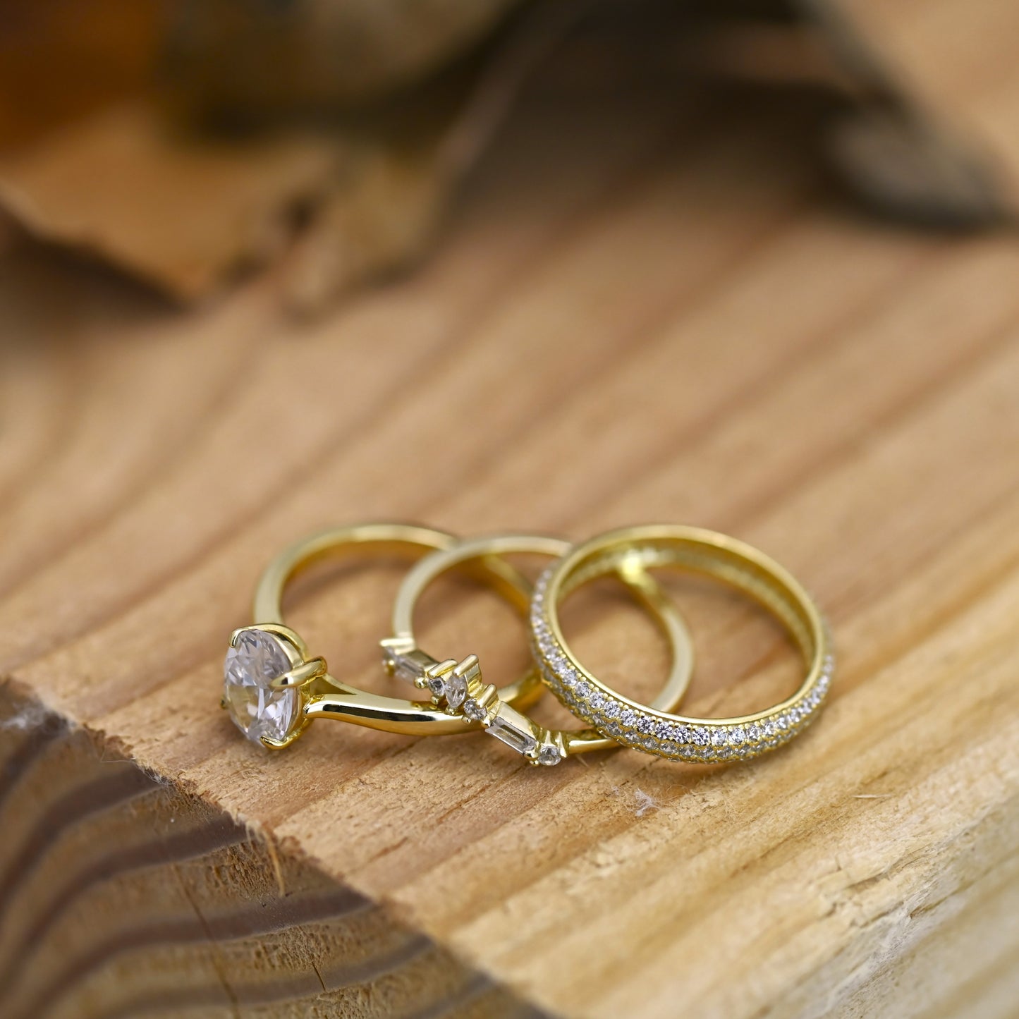1.75Ct Gold Oval Cut Proposal Ring Set