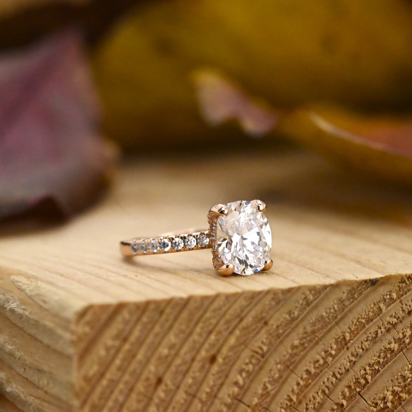 5.25Ct Rose Gold Classic Engagement Ring Set