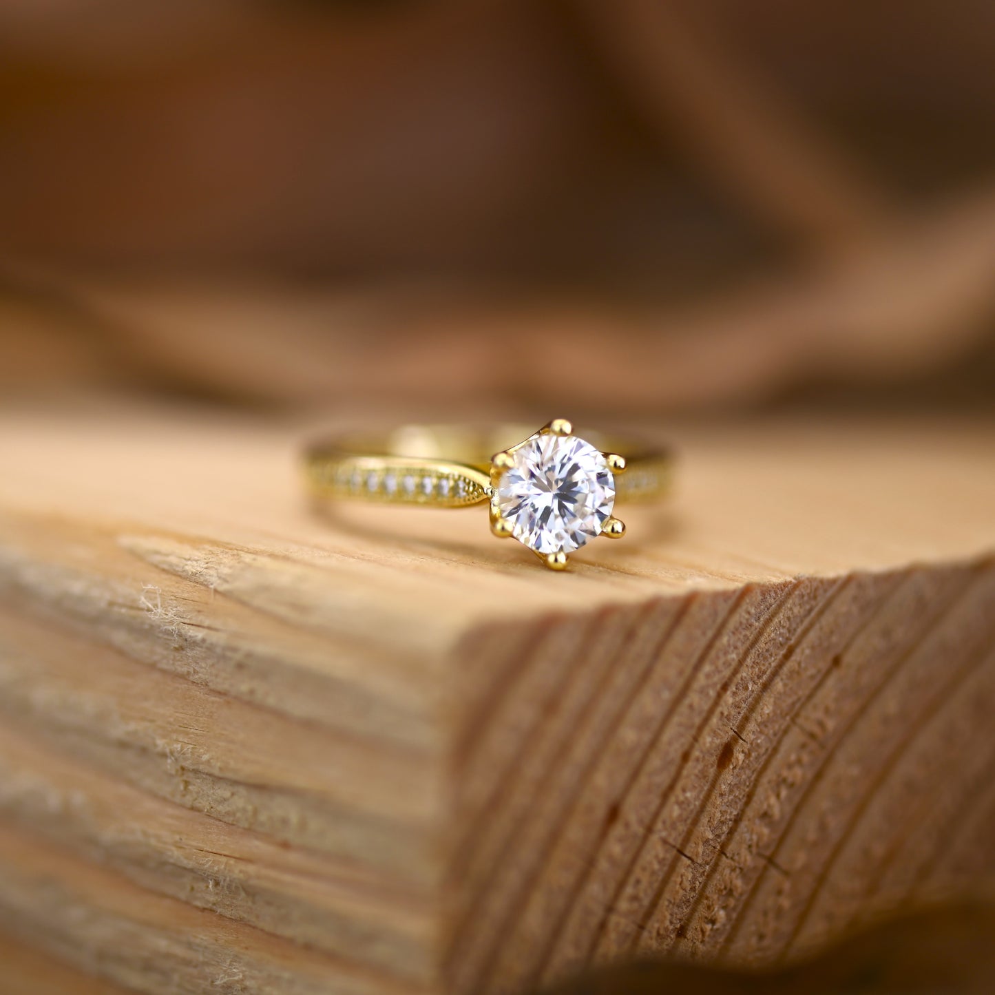 1.75Ct Classic Gold Round Cut Diamond Wedding Ring