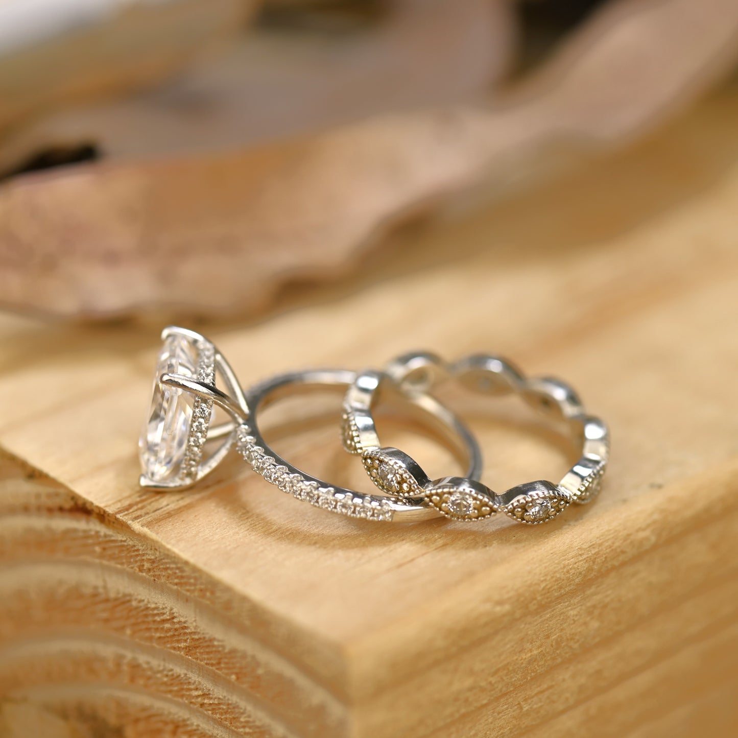 2.5CT Accents Anniversary Ring Set