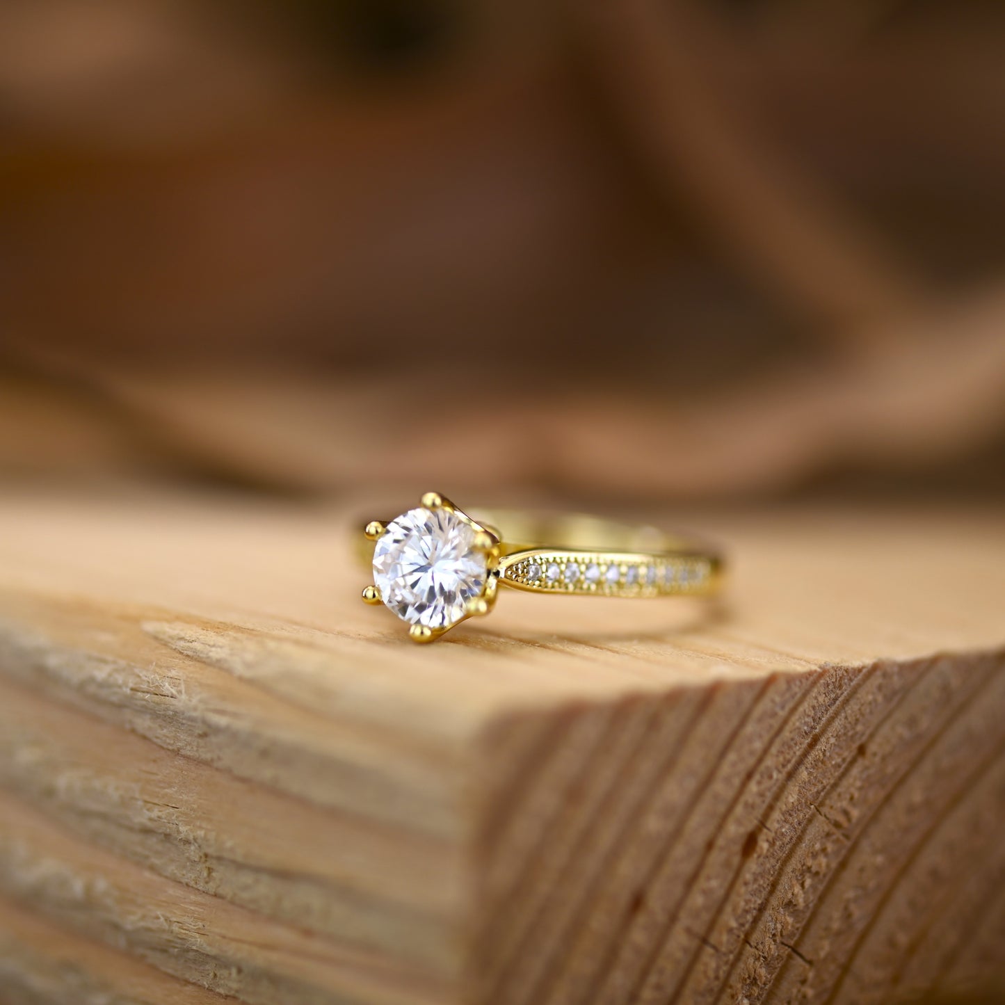 1.75Ct Classic Gold Round Cut Diamond Wedding Ring