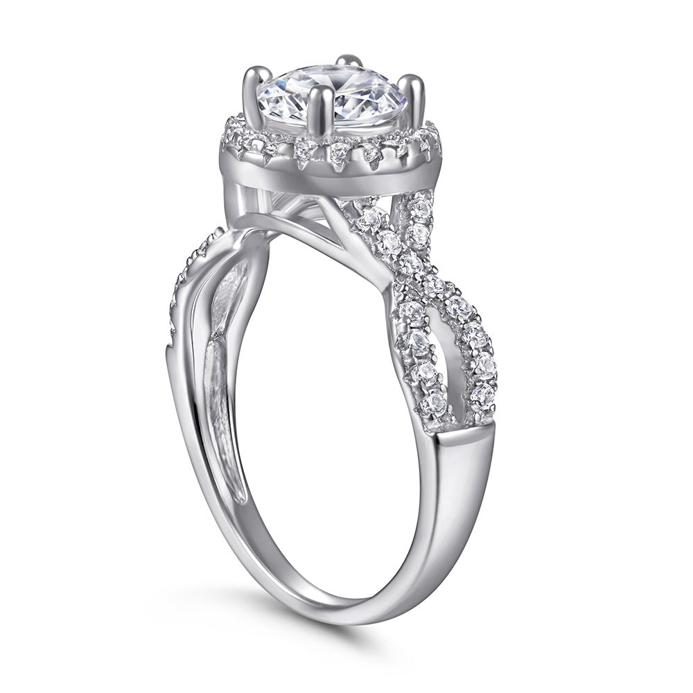 2.25Ct Round Cut Diamond Twisted Shank Wedding Ring