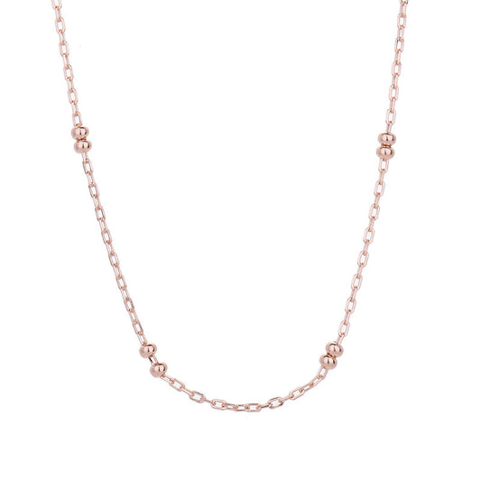 14K Rose Gold Rope Chain 2mm Minimalist Necklace