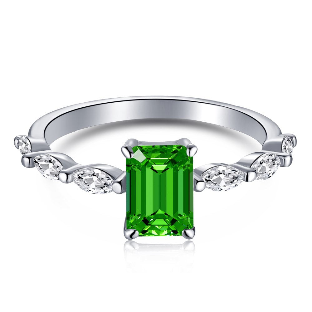 0.75Ct Minimalist Emerald Cut Engagement Ring