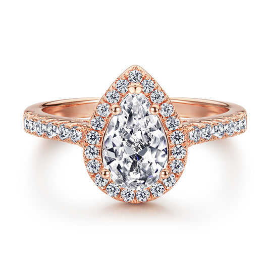 2.25Ct Rose Gold Pear Diamond Wedding Ring (5 Pieces / Per Order)