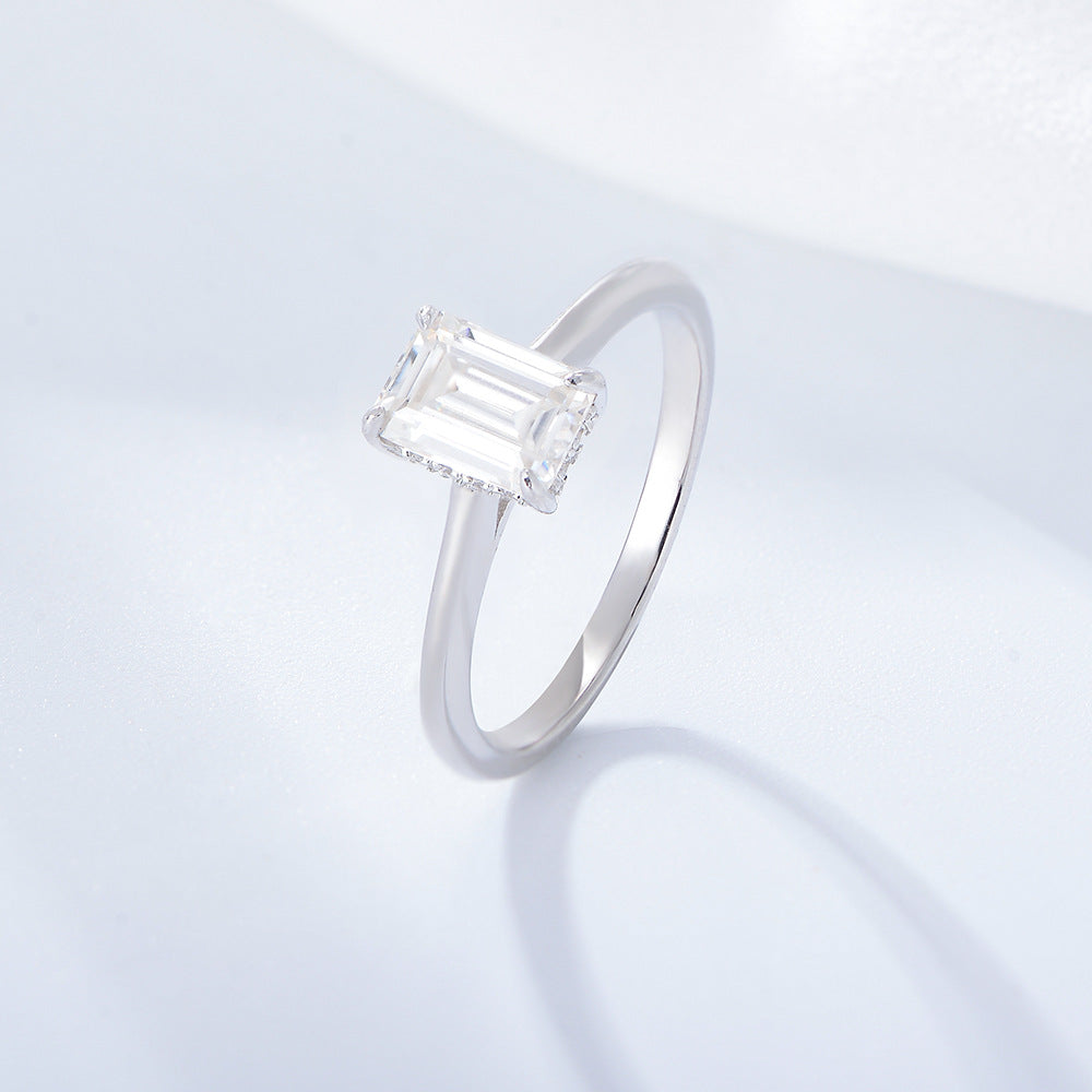 0.75Ct Emerald Cut Diamond Engagement Ring (10 Pieces / Per Order)