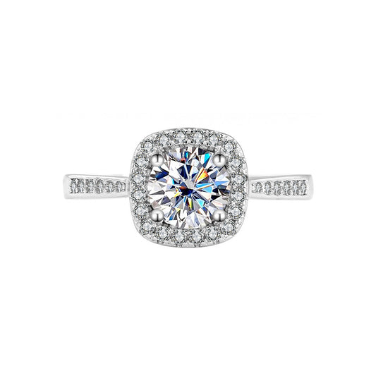 2Ct Cushion Cut Moissanite Engagement Ring