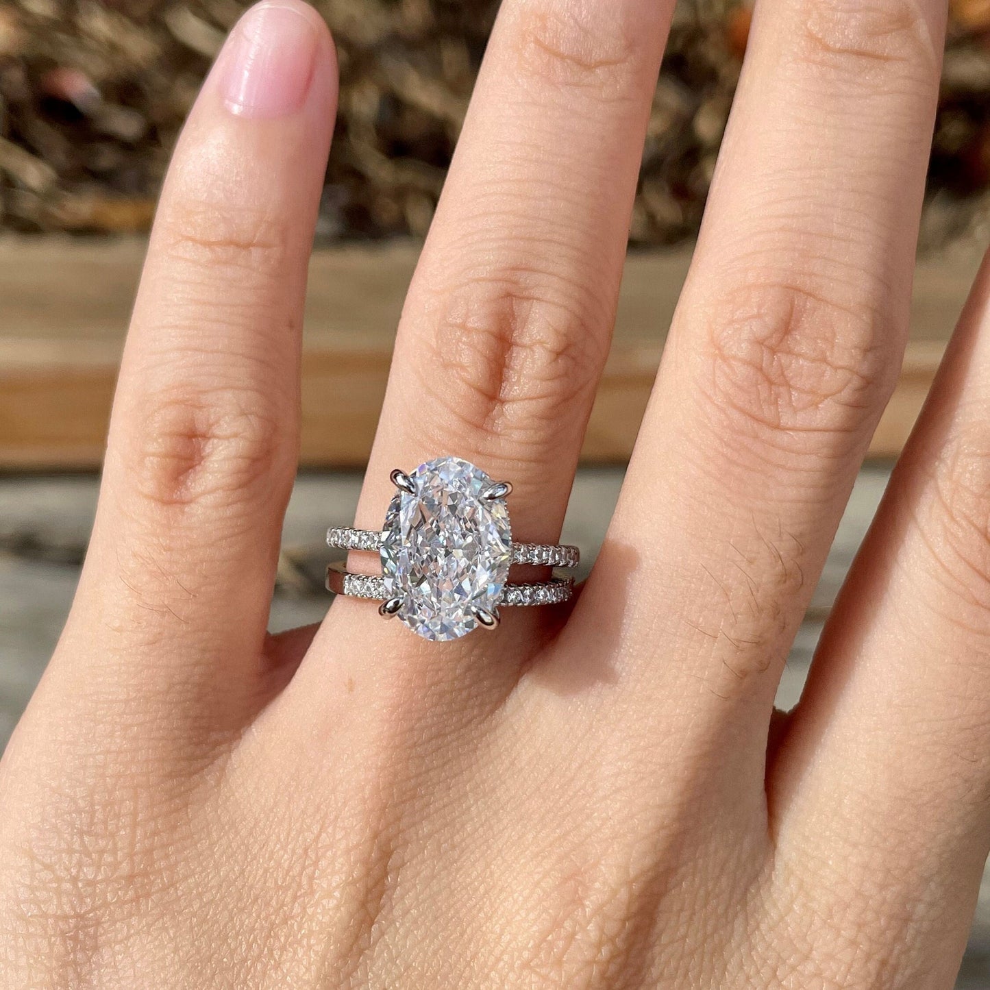 2.25Ct Vintage Diamond Anniversary Ring Set