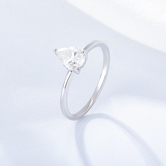0.5Ct White Gold Pear Shape Diamond Engagement Ring