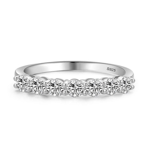 925 Sterling Silver Single Prong Wedding Band